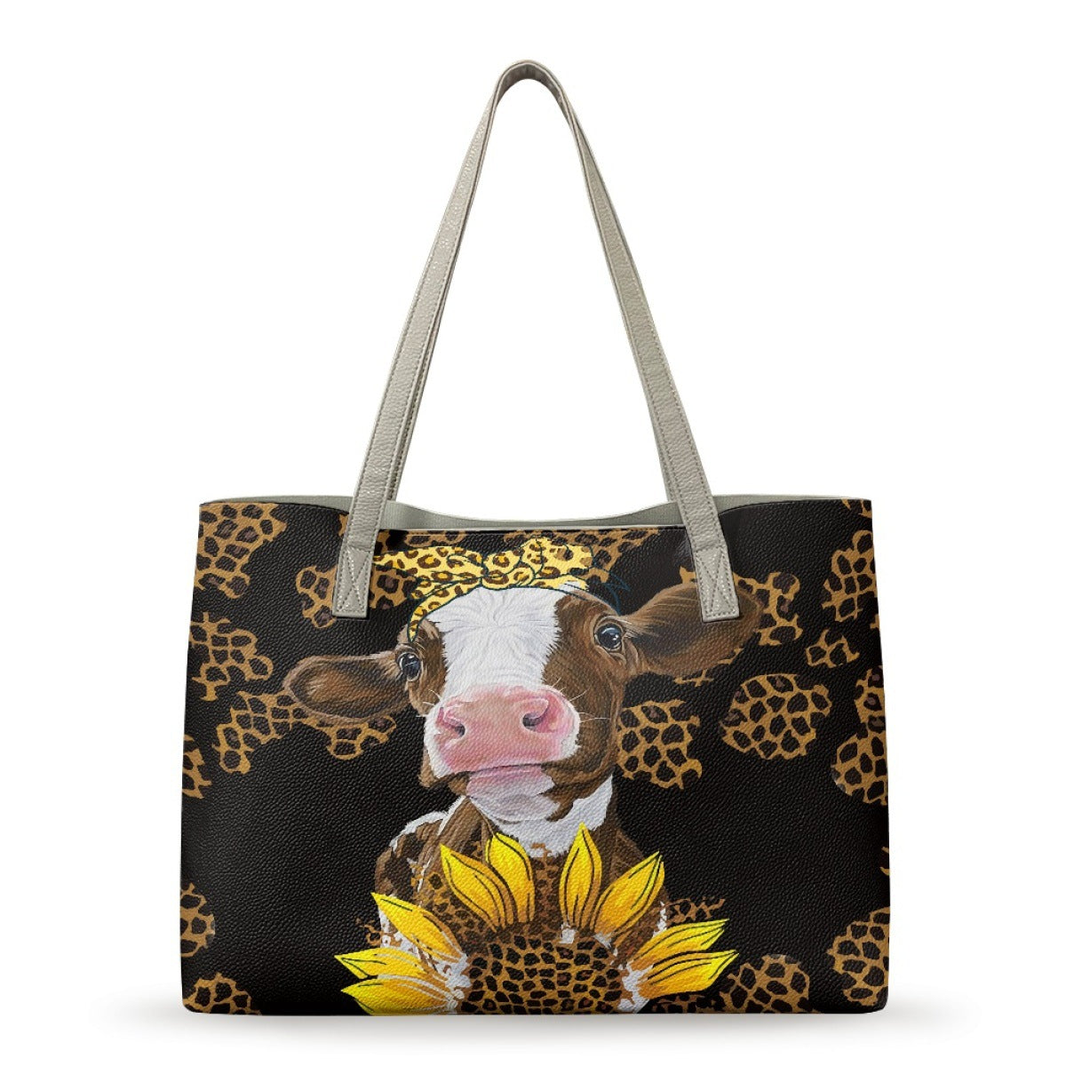 Wholesale Cow Printed Women's PU Handbag Shoulder Bag